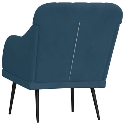 Poltrona Blu 63x76x80 cm Velluto | homemem39