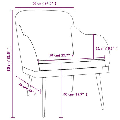 Poltrona Blu 63x76x80 cm Velluto | homemem39