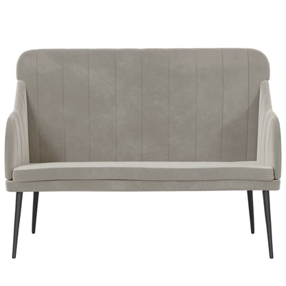 Panca Grigio Chiaro 110x76x80 cm in Velluto