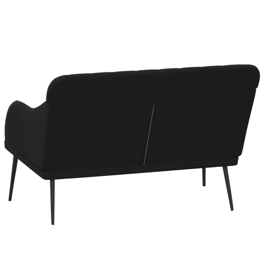 Panca Nera 110x76x80 cm in Velluto - homemem39