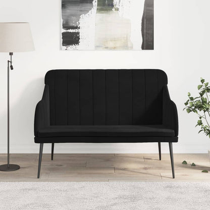 Panca Nera 110x76x80 cm in Velluto - homemem39
