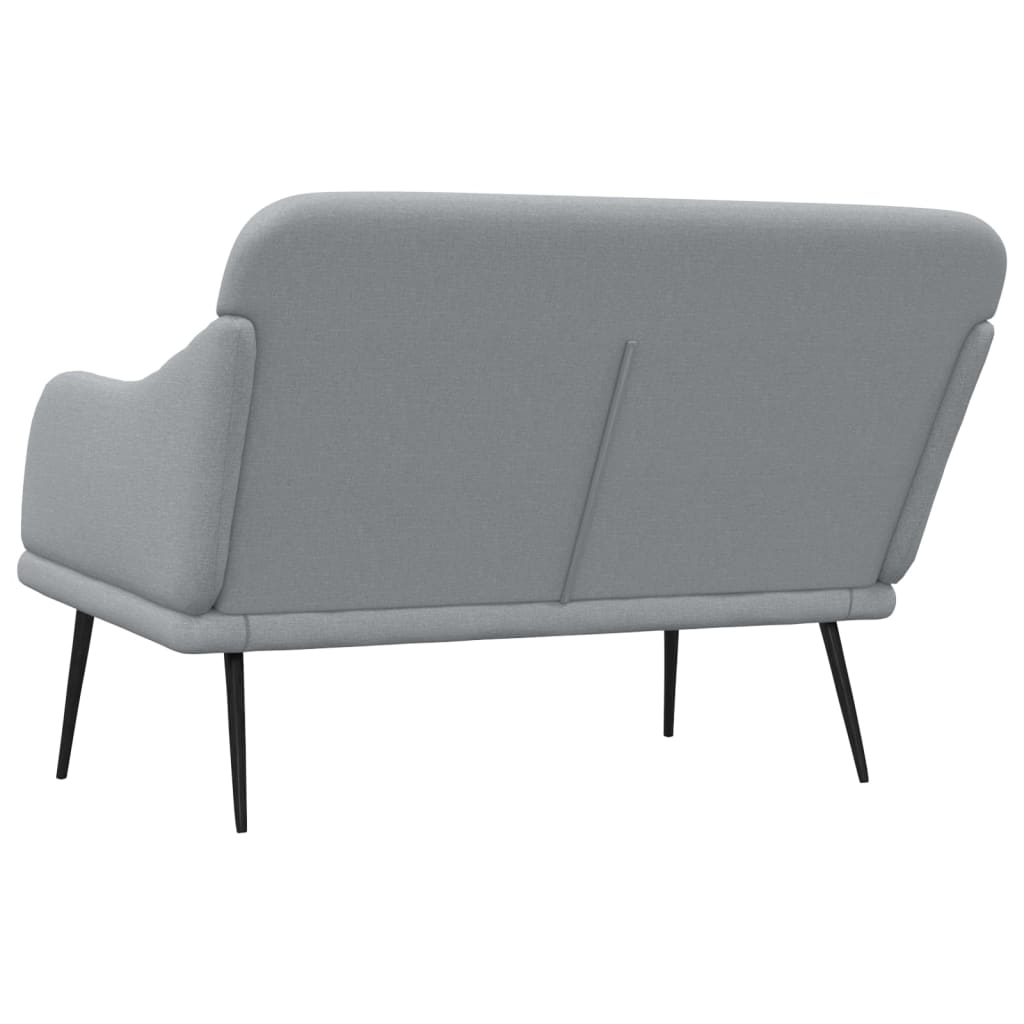 Panca Grigio Chiaro 110x76x80 cm in Tessuto