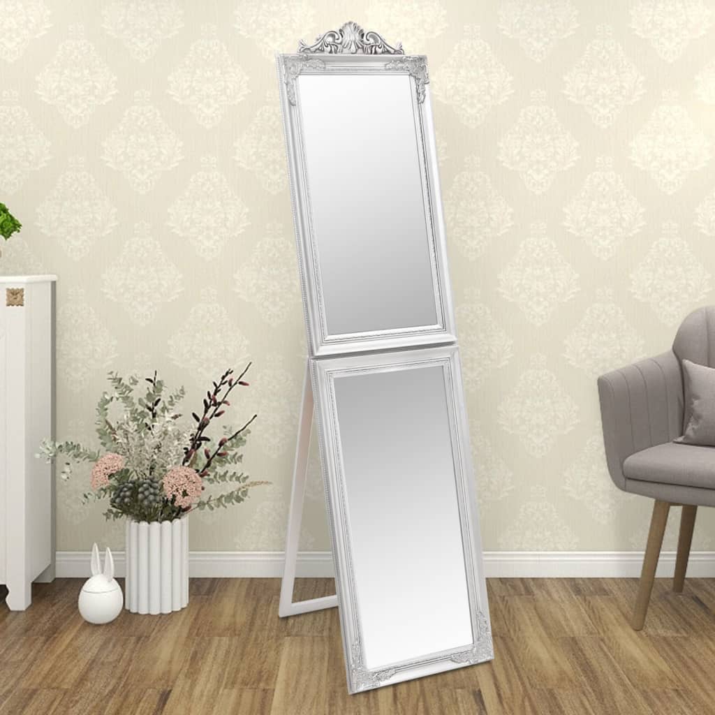 Specchio Autoportante Argento 45x180 cm - homemem39