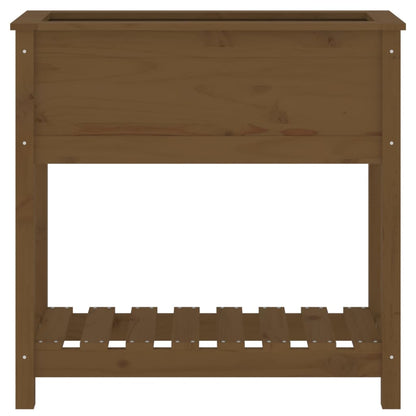 Fioriera con Mensola Ambra 82,5x34,5x81 cm Legno Massello Pino - homemem39