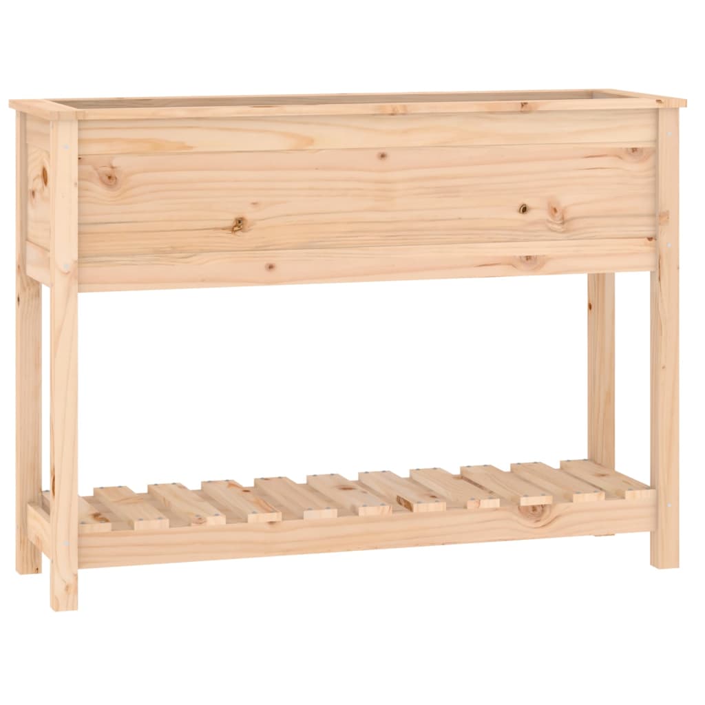 Fioriera con Mensola 111,5x34,5x81 cm in Legno Massello di Pino - homemem39
