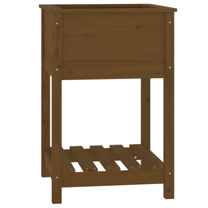 Fioriera con Mensola Ambra 54x54x81cm in Legno Massello di Pino - homemem39