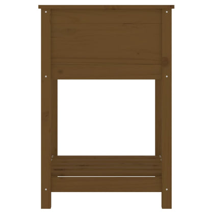 Fioriera con Mensola Ambra 54x54x81cm in Legno Massello di Pino - homemem39