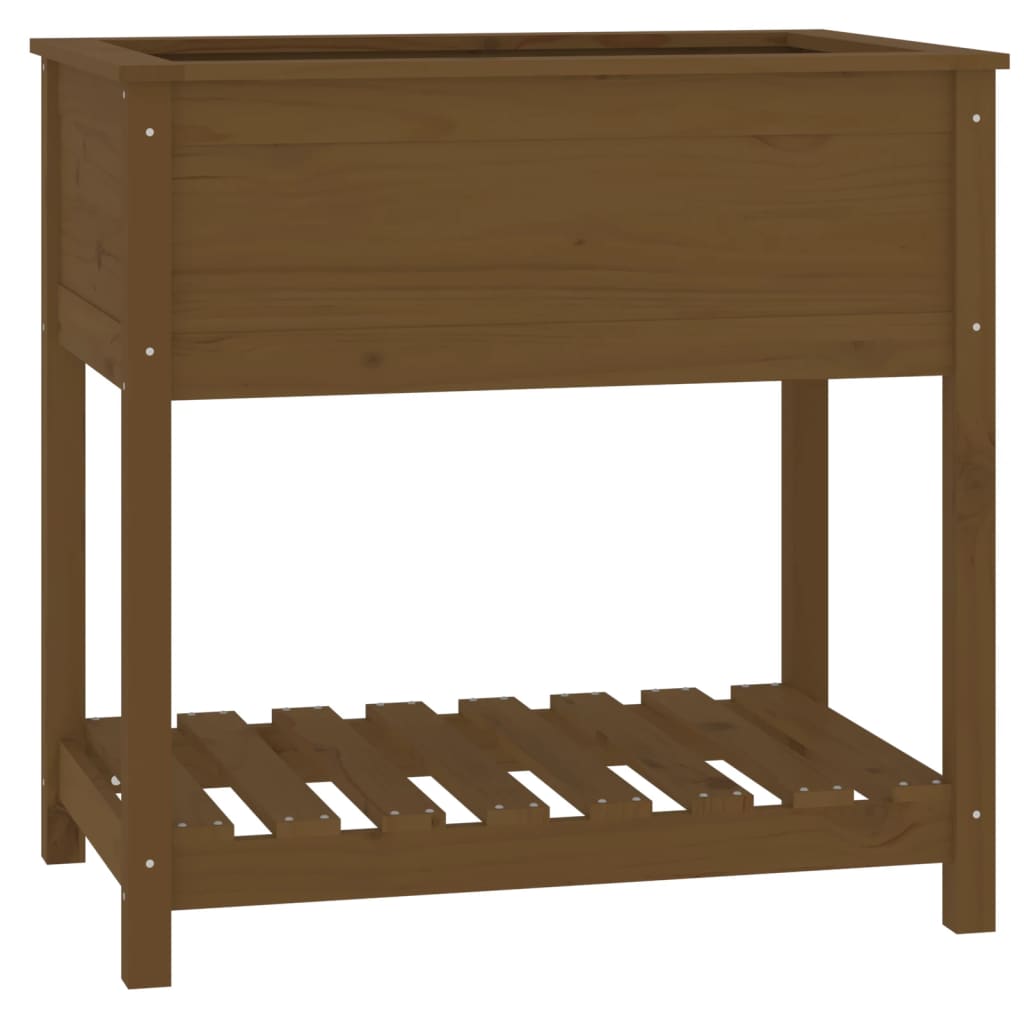 Fioriera con Mensola Ambra 82,5x54x81 cm in Legno Massello Pino | homemem39