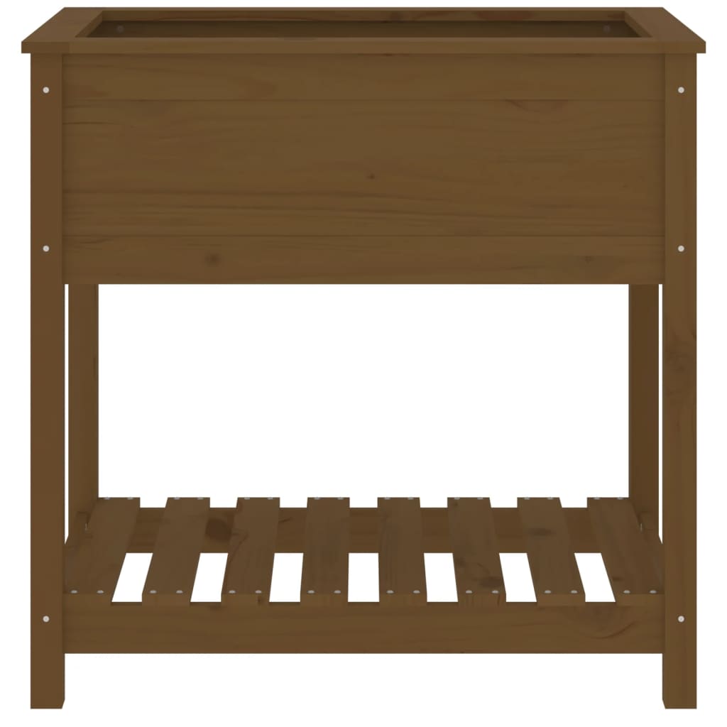 Fioriera con Mensola Ambra 82,5x54x81 cm in Legno Massello Pino | homemem39