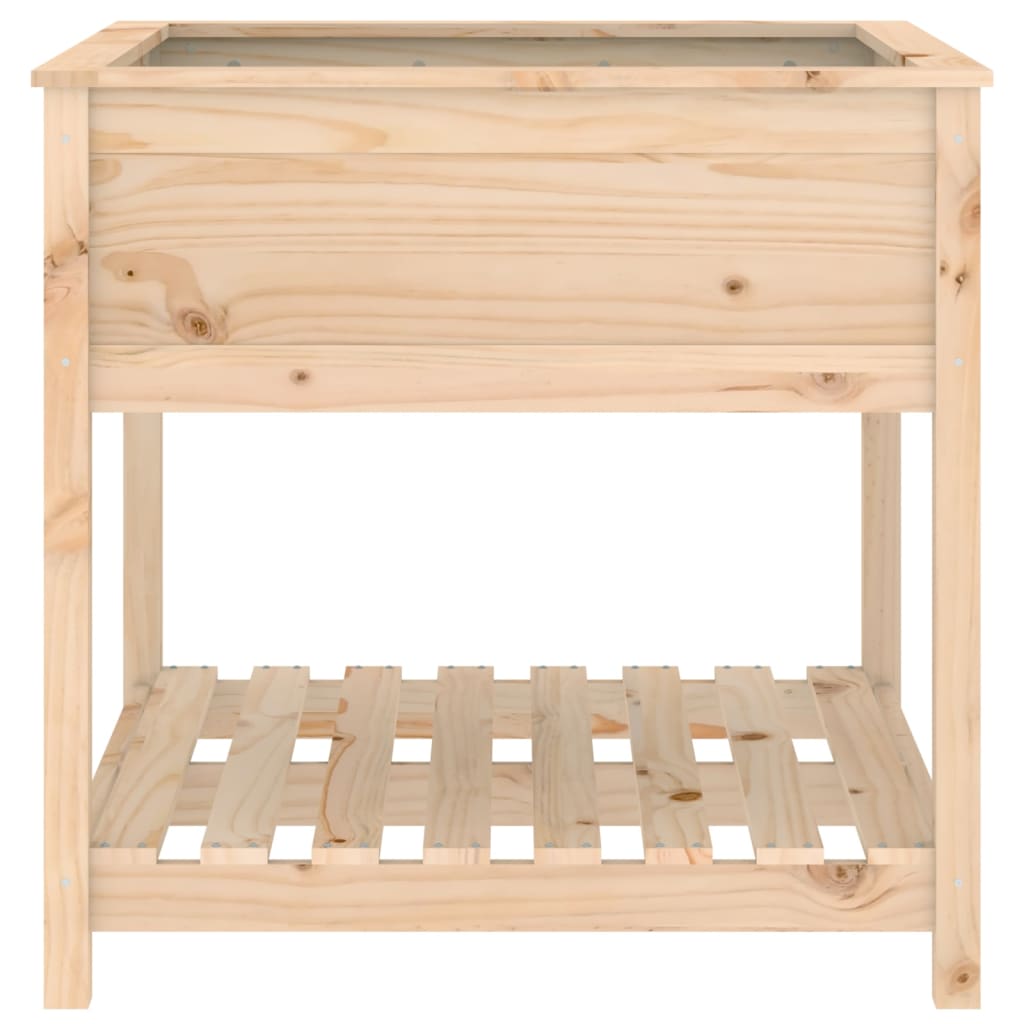 Fioriera con Mensola 82,5x82,5x81 cm in Legno Massello di Pino | homemem39