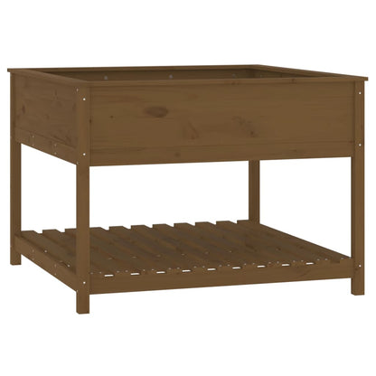 Fioriera con Mensola Ambra 111,5x111,5x81cm Legno Massello Pino - homemem39