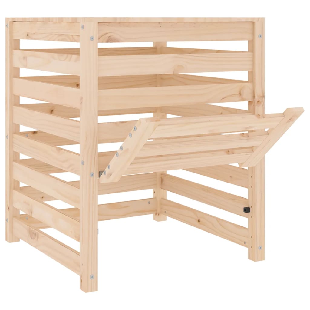 Compostiera 63,5x63,5x77,5 cm in Legno Massello di Pino - homemem39