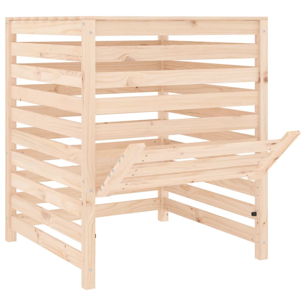 Compostiera 82,5x82,5x99,5 cm in Legno Massello di Pino - homemem39