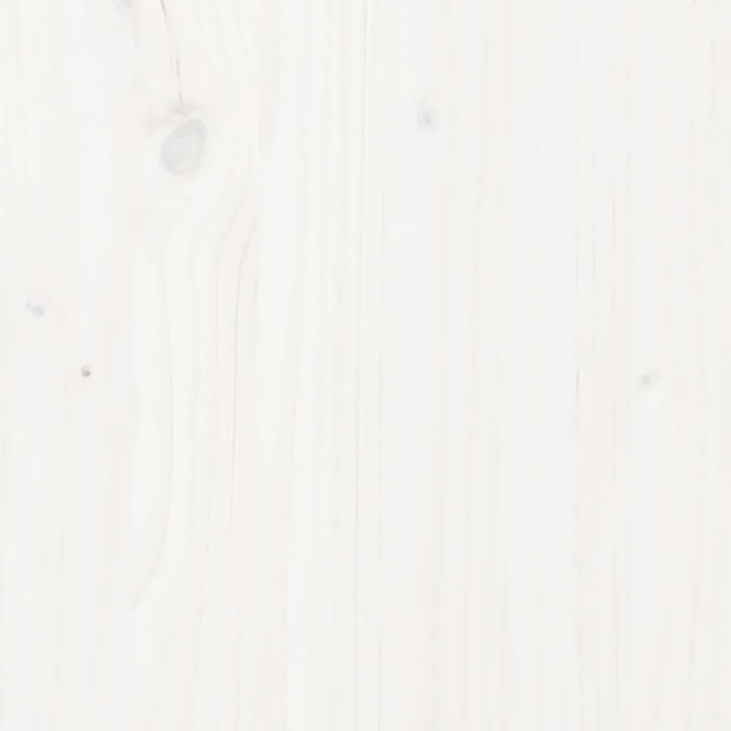 Compostiera Bianca 82,5x82,5x99,5 cm in Legno Massello di Pino - homemem39