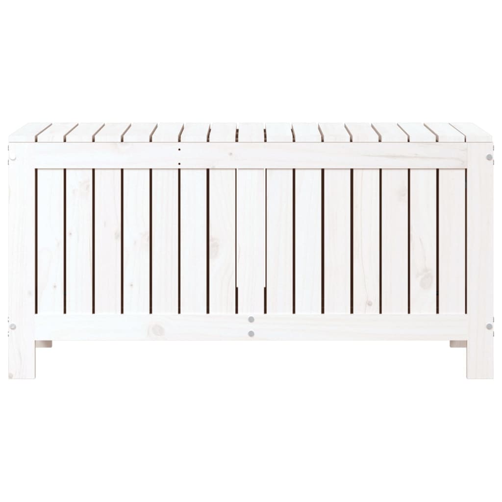 Contenitore Giardino Bianco 108x42,5x54 cm Legno Massello Pino - homemem39
