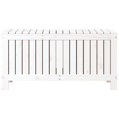 Contenitore Giardino Bianco 108x42,5x54 cm Legno Massello Pino - homemem39