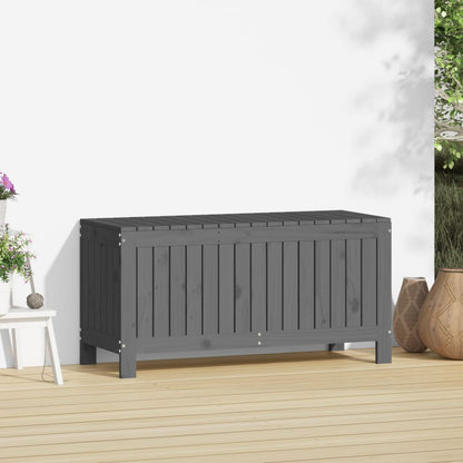 Contenitore Giardino Grigio 108x42,5x54 cm Legno Massello Pino - homemem39