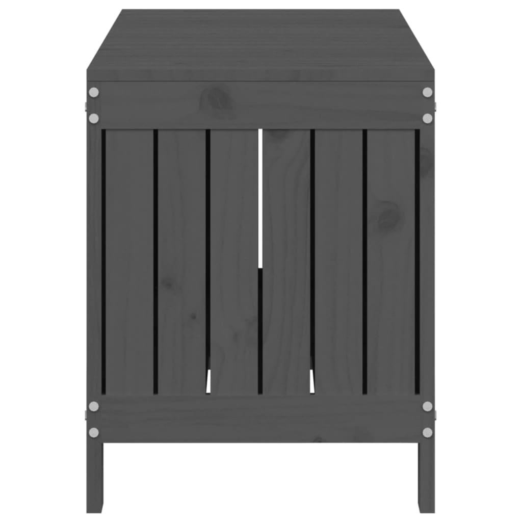 Contenitore Giardino Grigio 108x42,5x54 cm Legno Massello Pino - homemem39