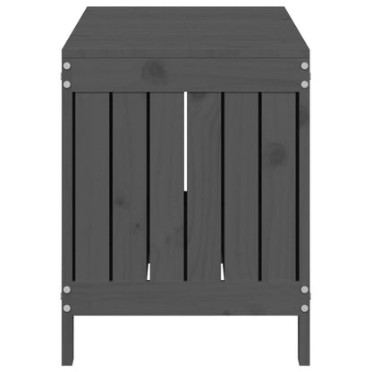 Contenitore Giardino Grigio 108x42,5x54 cm Legno Massello Pino - homemem39