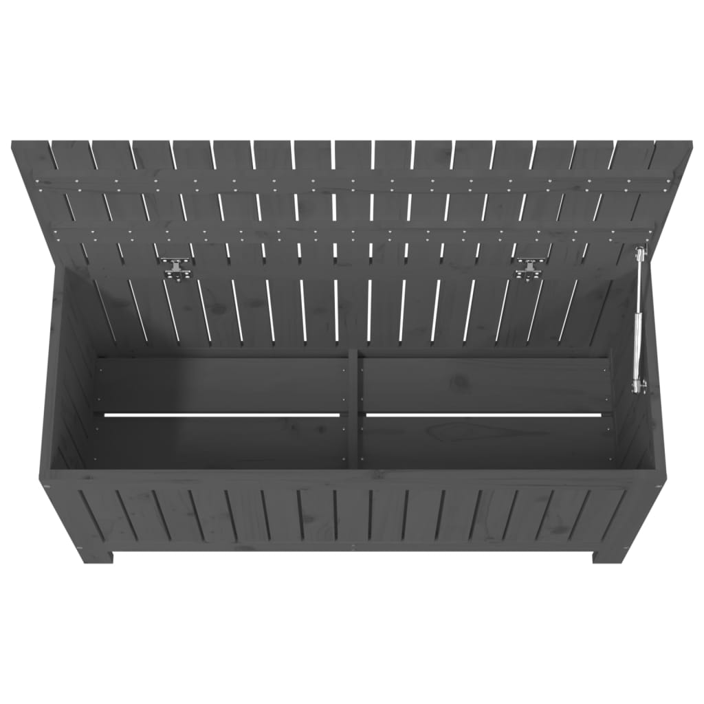 Contenitore Giardino Grigio 108x42,5x54 cm Legno Massello Pino - homemem39