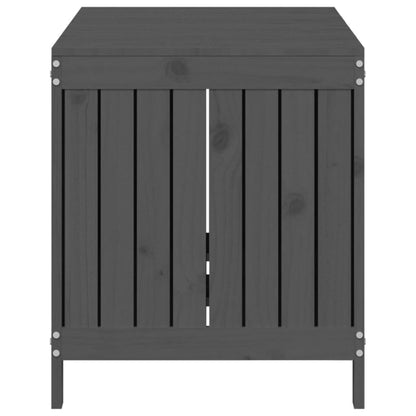 Contenitore da Giardino Grigio 121x55x64 cm Legno Massello Pino - homemem39