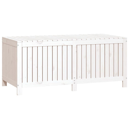 Contenitore da Giardino Bianco 147x68x64 cm Legno Massello Pino - homemem39