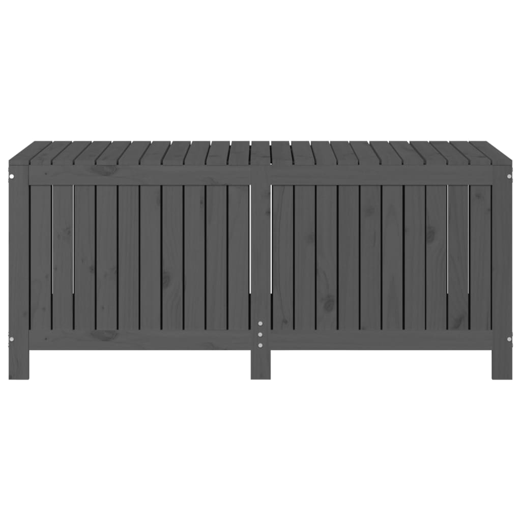Contenitore da Giardino Grigio 147x68x64 cm Legno Massello Pino - homemem39