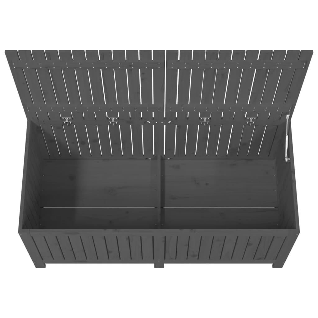 Contenitore da Giardino Grigio 147x68x64 cm Legno Massello Pino - homemem39