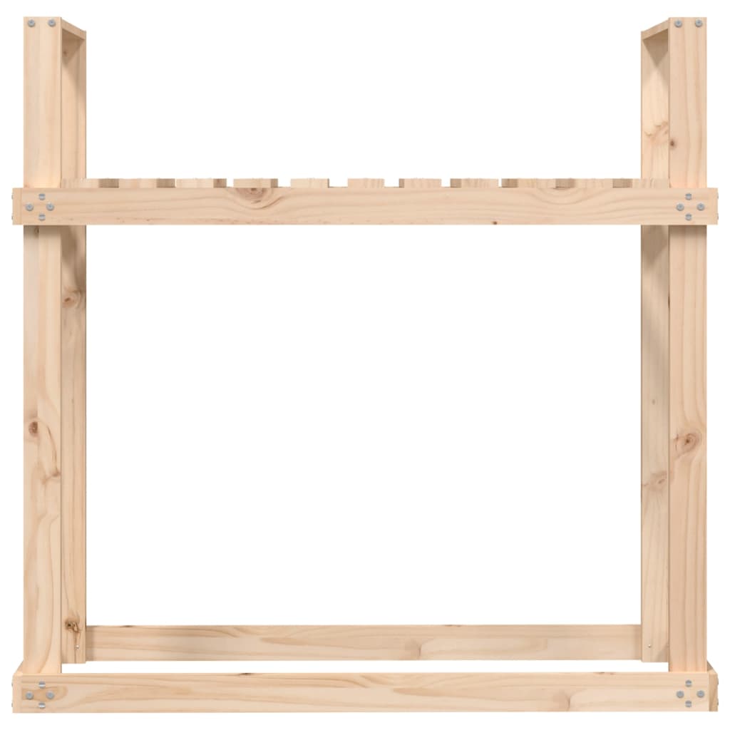 Portalegna 110x35x108,5 cm in Legno Massello di Pino - homemem39