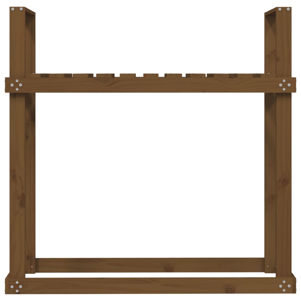Portalegna Ambra 110x35x108,5 cm in Legno Massello di Pino - homemem39