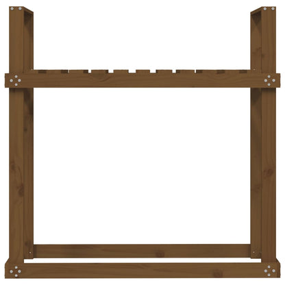 Portalegna Ambra 110x35x108,5 cm in Legno Massello di Pino - homemem39