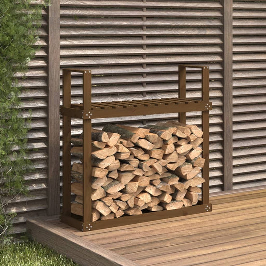 Portalegna Ambra 110x35x108,5 cm in Legno Massello di Pino - homemem39