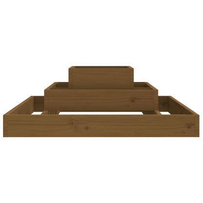 Fioriera Marrone Ambra 80x80x27 cm in Legno Massello di Pino