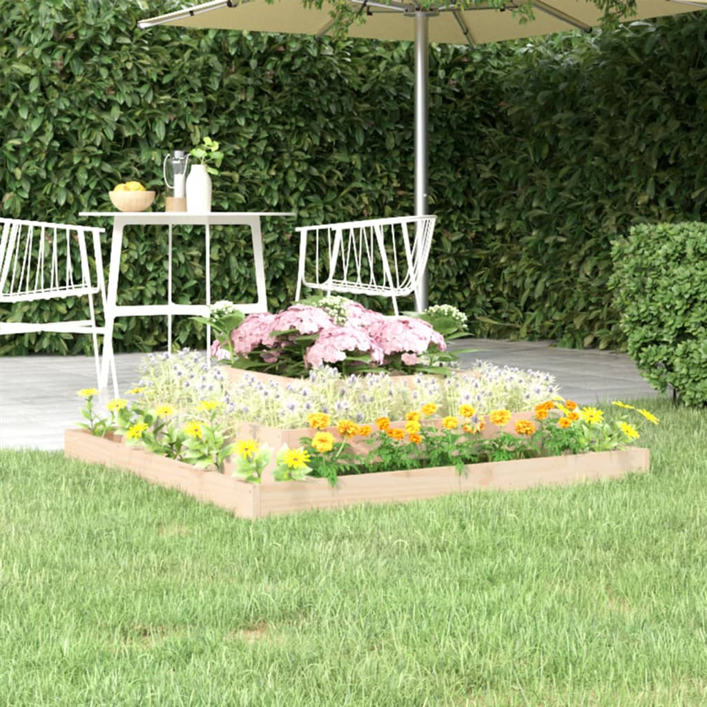 Fioriera 110x110x27 cm in Legno Massello di Pino | homemem39