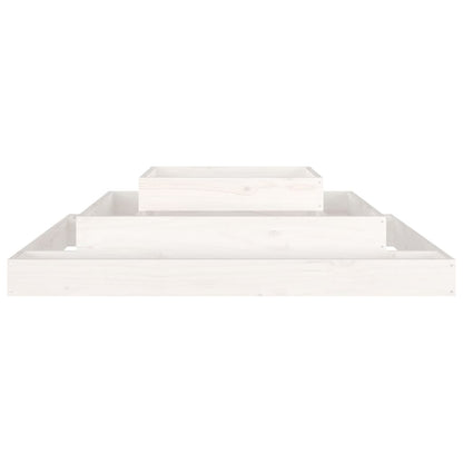 Fioriera Bianca 110x110x27 cm in Legno Massello di Pino