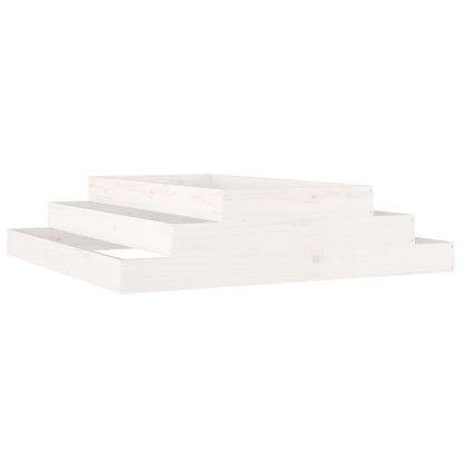 Fioriera Bianca 110x110x27 cm in Legno Massello di Pino | homemem39