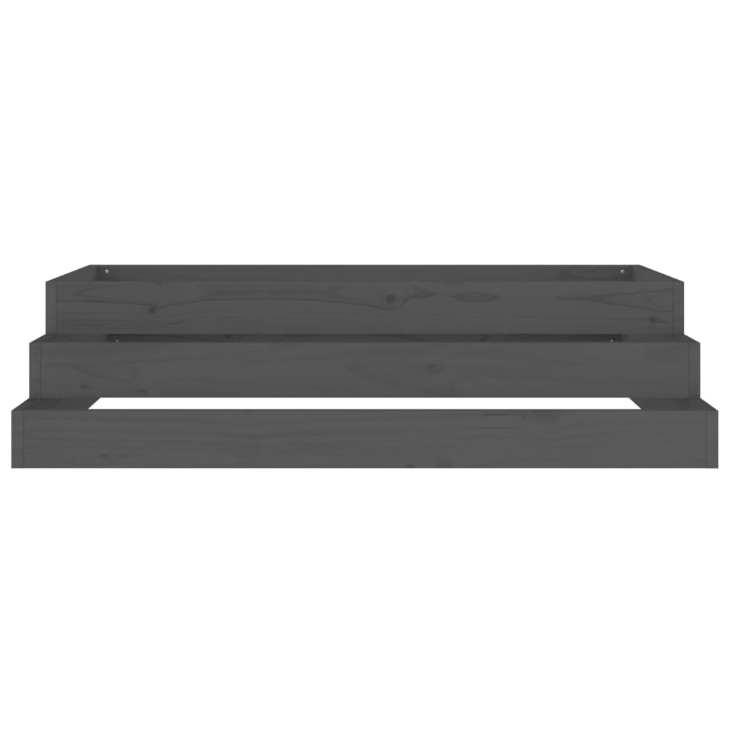 Fioriera Grigia 110x110x27 cm in Legno Massello di Pino | homemem39