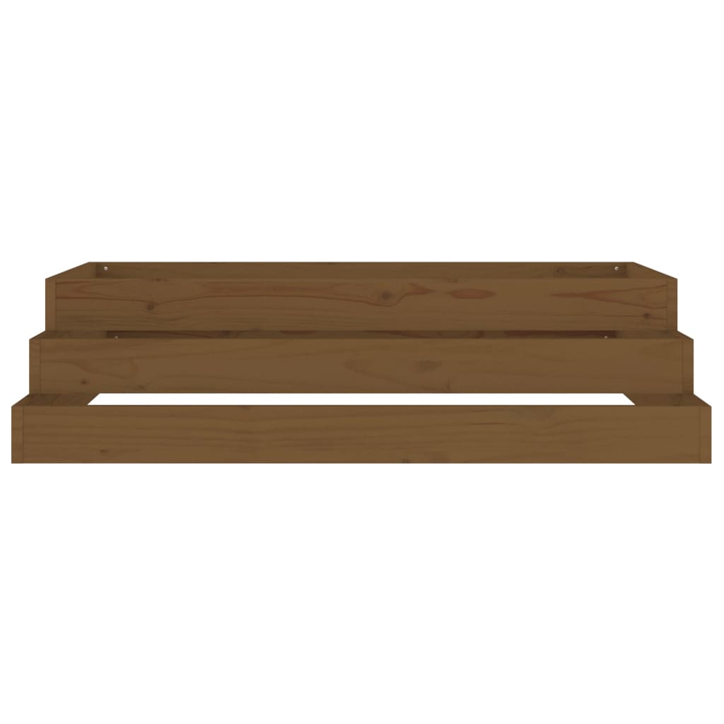 Fioriera Marrone Ambra 110x110x27 cm in Legno Massello di Pino | homemem39