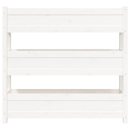 Fioriera Bianca 112x25x104,5 cm in Legno Massello di Pino