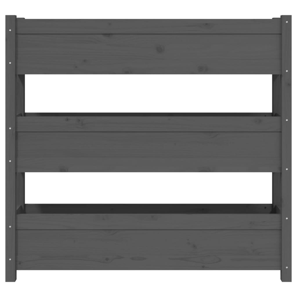 Fioriera Grigia 112x25x104,5 cm in Legno Massello di Pino | homemem39