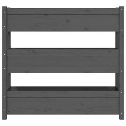 Fioriera Grigia 112x25x104,5 cm in Legno Massello di Pino | homemem39
