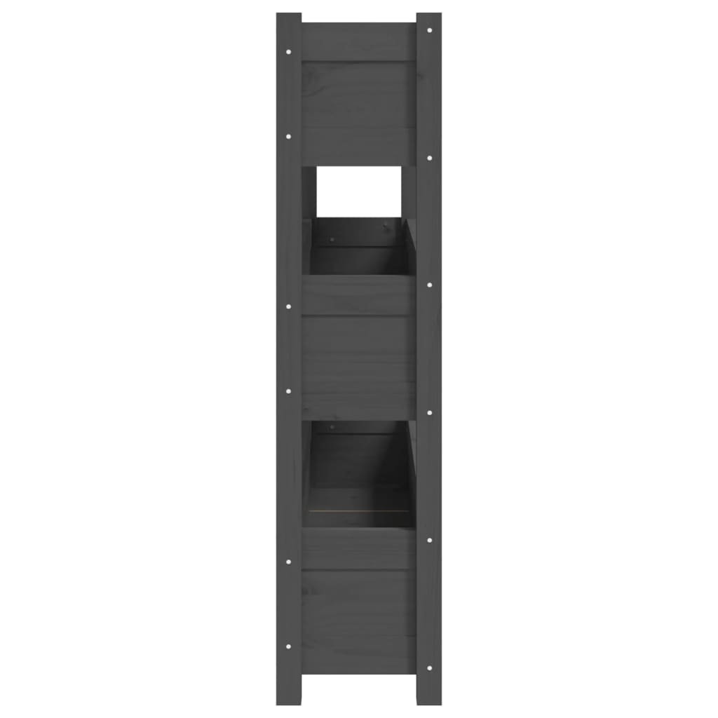 Fioriera Grigia 112x25x104,5 cm in Legno Massello di Pino | homemem39