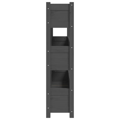 Fioriera Grigia 112x25x104,5 cm in Legno Massello di Pino | homemem39