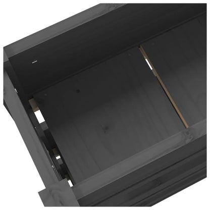 Fioriera Grigia 112x25x104,5 cm in Legno Massello di Pino | homemem39