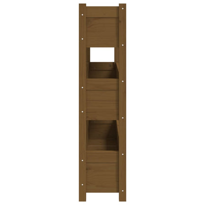 Fioriera Marrone Ambra 112x25x104,5cm in Legno Massello di Pino - homemem39