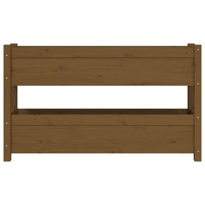 Fioriera Marrone Ambra 112x25x66 cm in Legno Massello di Pino | homemem39