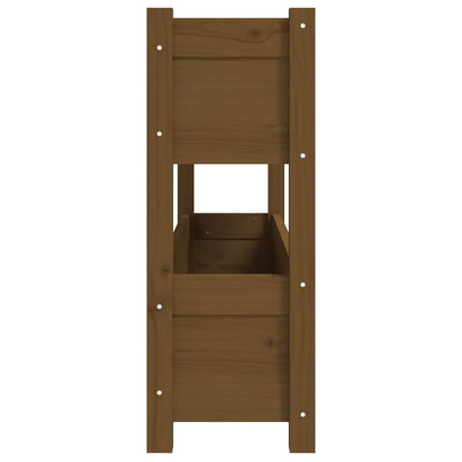 Fioriera Marrone Ambra 112x25x66 cm in Legno Massello di Pino | homemem39