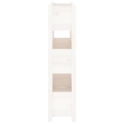 Fioriera Bianca 77x25x104,5 cm in Legno Massello di Pino - homemem39