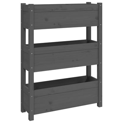 Fioriera Grigia 77x25x104,5 cm in Legno Massello di Pino | homemem39