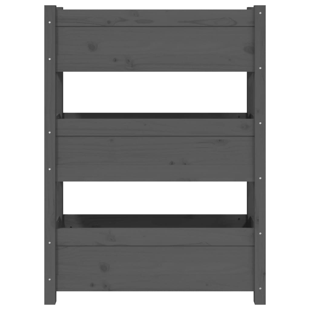 Fioriera Grigia 77x25x104,5 cm in Legno Massello di Pino | homemem39